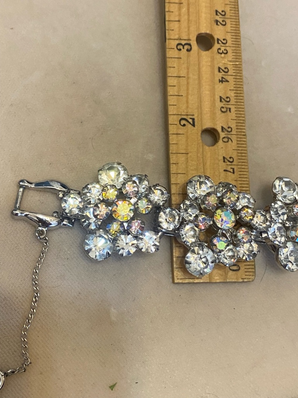 Vintage Juliana 5 Link Clear Rhinestone Bracelet 1960’s - Picture 12 of 12